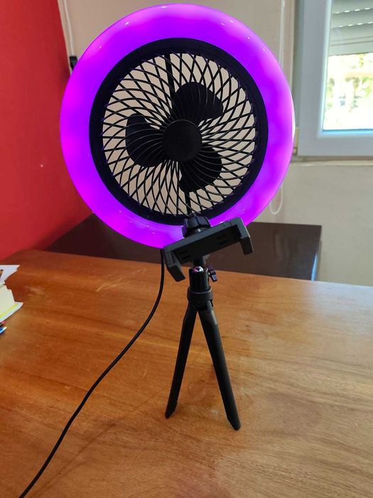 RGB LED лампа, Вентилатор, Трипод, Стойка за телефон