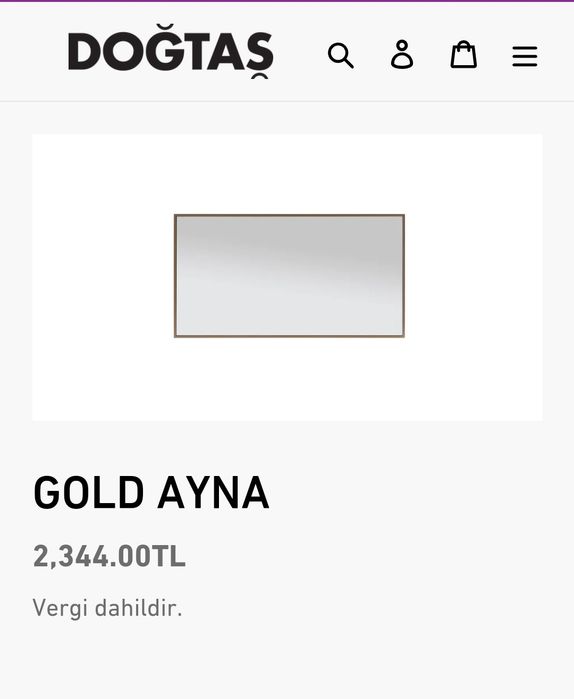 Gold ayna от турецкий фирмы Dogtas
