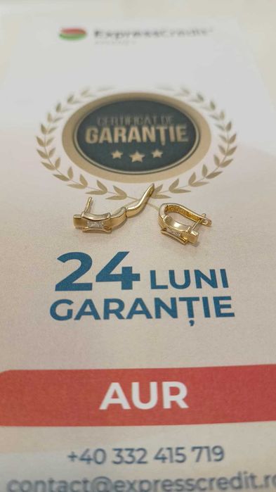 Cercei aur 14K 2.41gr [AG24 Harlau B.46312.1] - Garantie 2 ani!