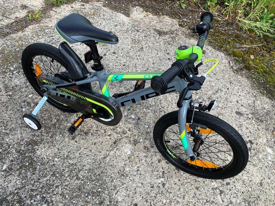 Bicicleta copii CUBE KIDS RACE 160_Cadru Aluminiu_Roti 16 inch_Roti Ajutatoare_Varsta 3-6 ani(94-122 cm)