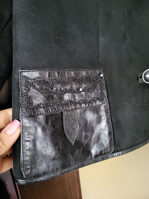 Кожено палто, късо, естествена кожа, размер S/M