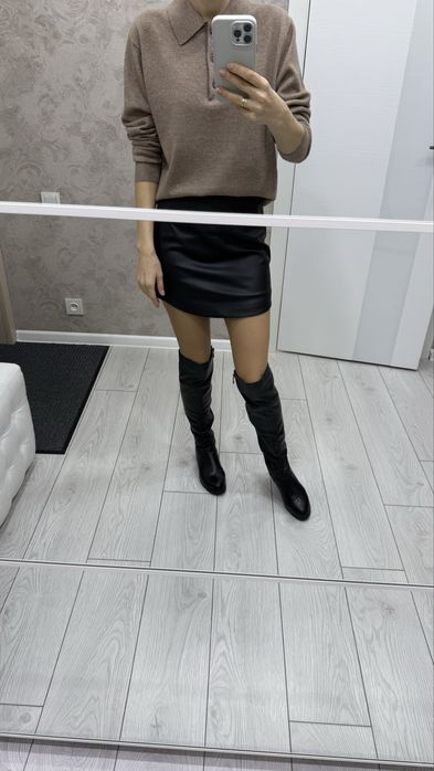 Продам зимние кожаные сапоги