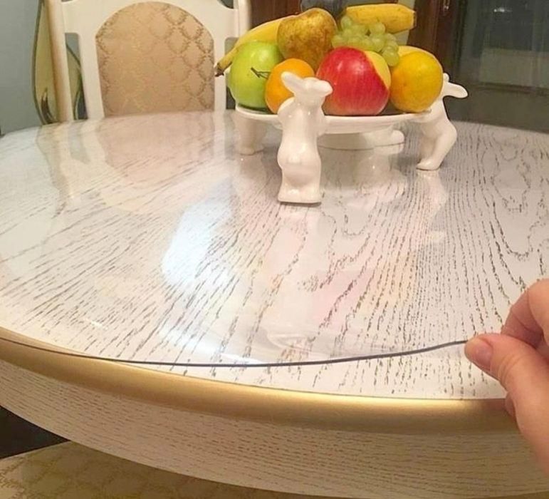 Гипкое стекло на стол  Броне пленка Stol ustiga egiluvchan shisha