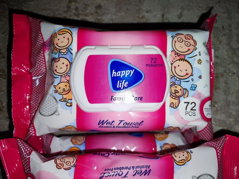 Влажные салфетки 72 шт