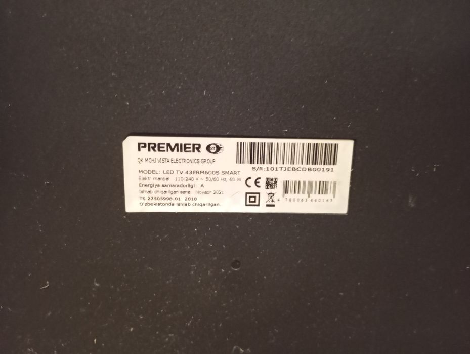 Premier  LED TV 43PRM600S smart