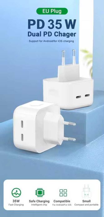 Apple 35W USB-C+C Power Adapter двоен адаптер с TYPE C изход