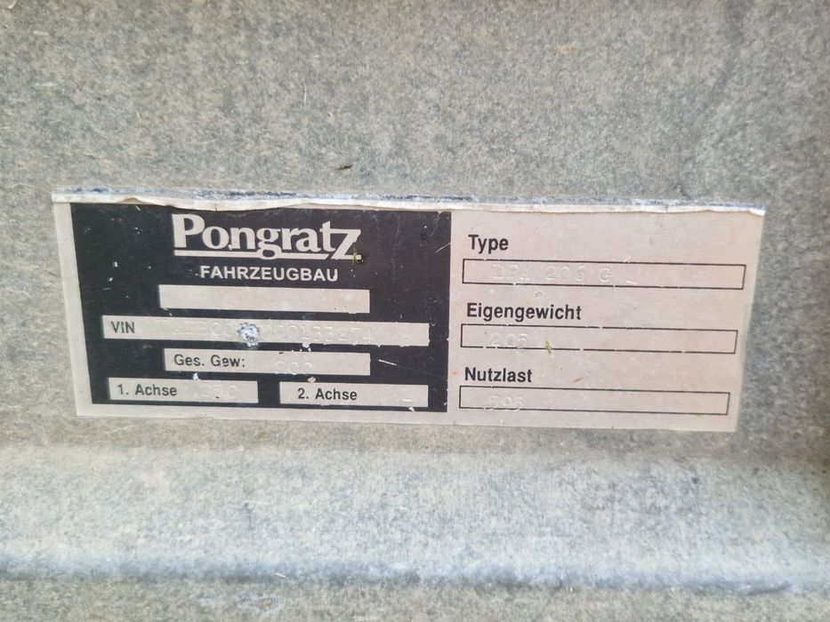 Remorca Pongratz modulară cu frana 800kg doua nivele de obloane demontabile + prelata 750kg adusa din Austria are acte in vederea înm sunt in Arad