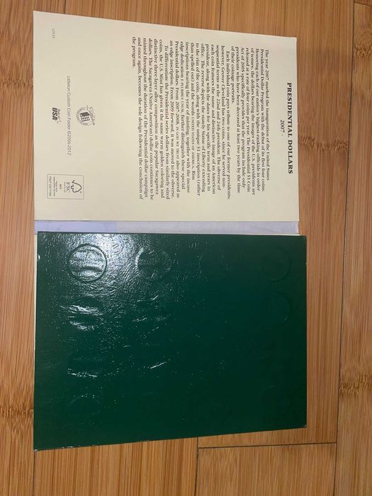 Album cu 40 monede dolari presedinti americani