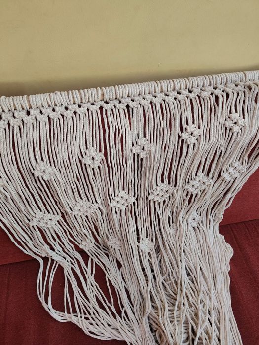 Бохо Макраме Завеса Ръчно Изработена Нова