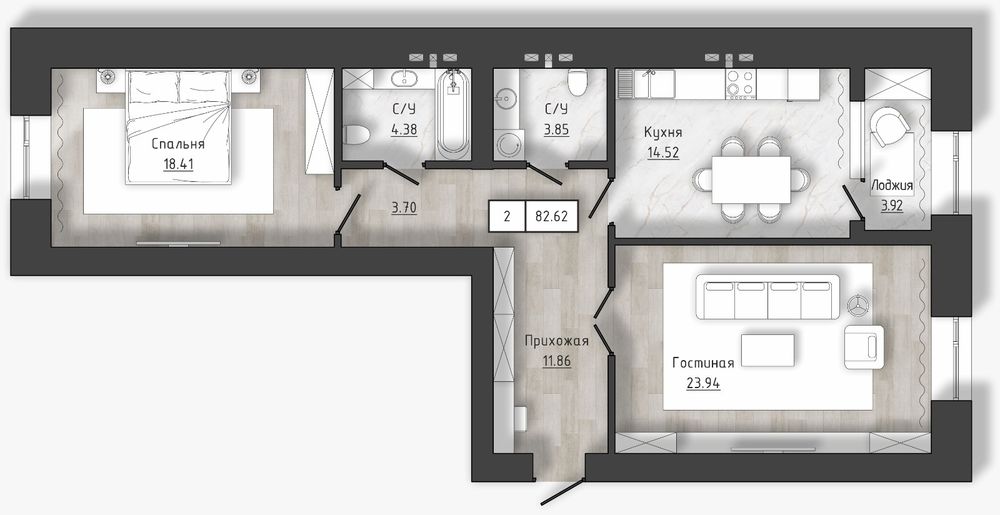 Продам 2комн 83м2, Централ парк
