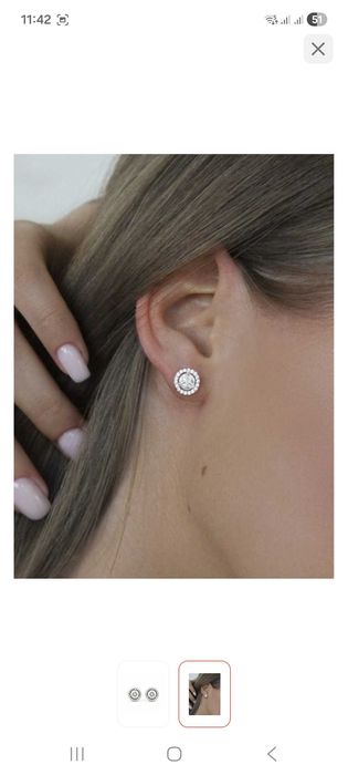 Гвоздики серебро сережки продам