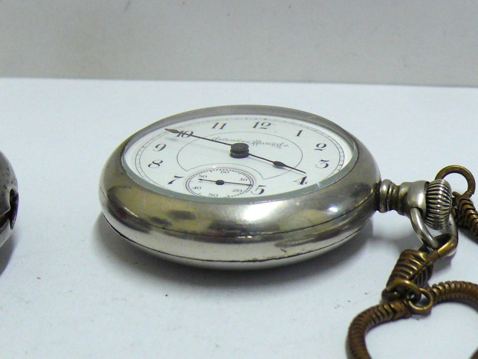 Стар Американски Columbus Watch Co. механичен джобен часовник, работещ