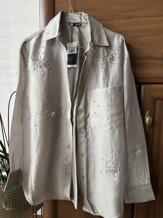 Сива риза с камъни - нова