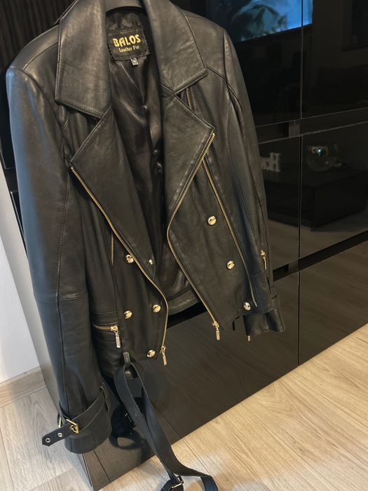 Vand geaca piele neagra