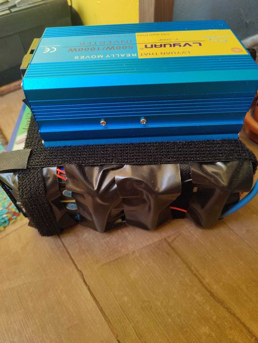 UPS invertor sinusoida pura 500w LiFePO4 64Ah BMS 120A active balancer