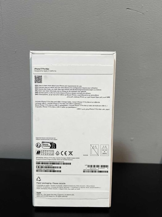 iPhone 17 PRO MAX / Orange / 256 GB / NOU 0 CICLURI / Garantie 2 ANI  * Krom Amanet Margeanului *