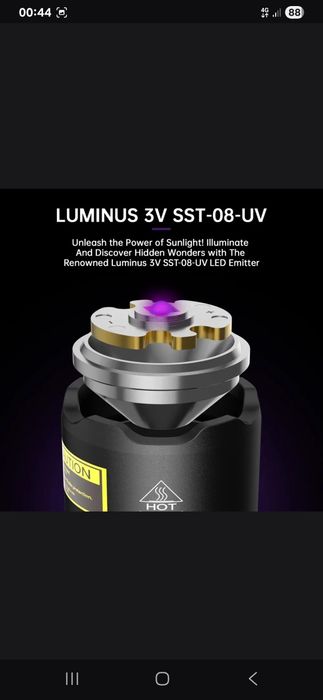 Sofirn Sf 16 ультрафиолетовый фонарь