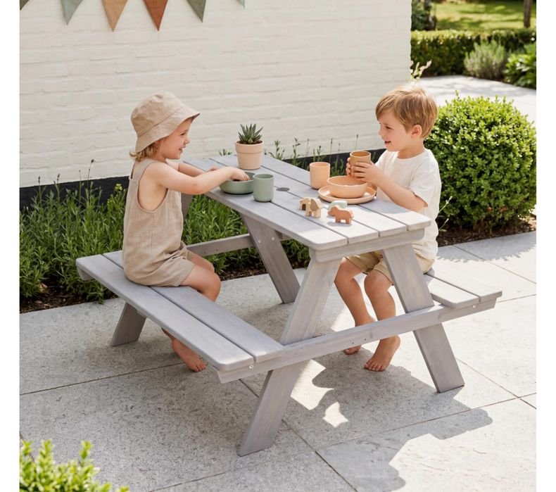 Градинската сива маса за пикник Roba за деца