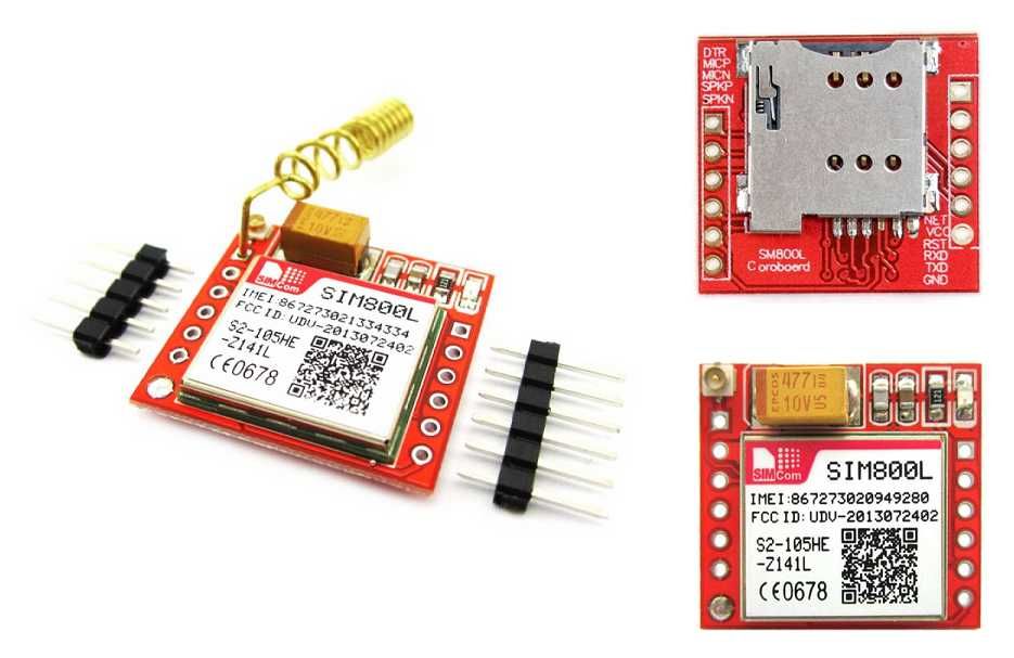 Modul SIM800L GSM/GPRS cu Antena Spira (Spring)