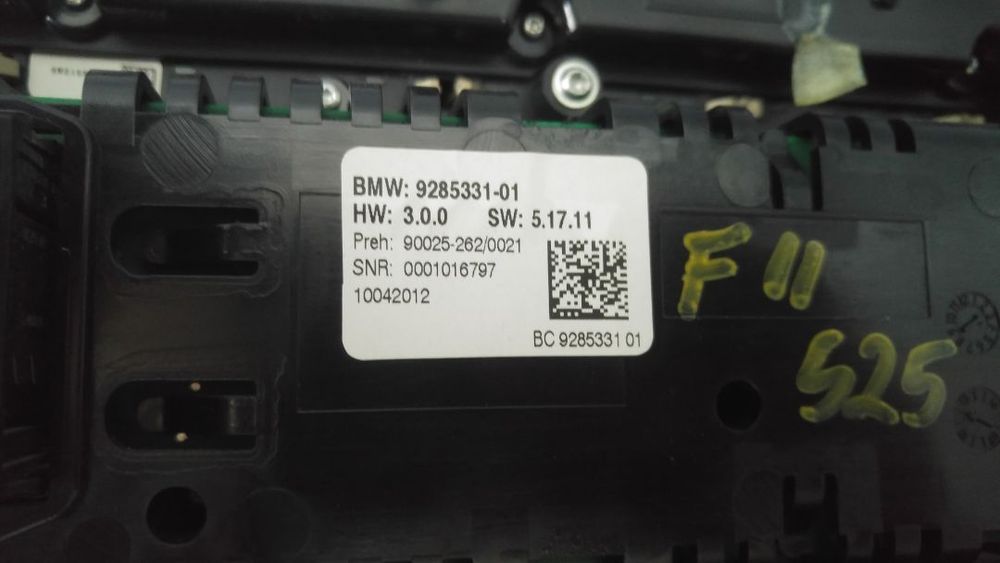 panou comanda clima ac bmw serie 5 f10 f11 9285331-01