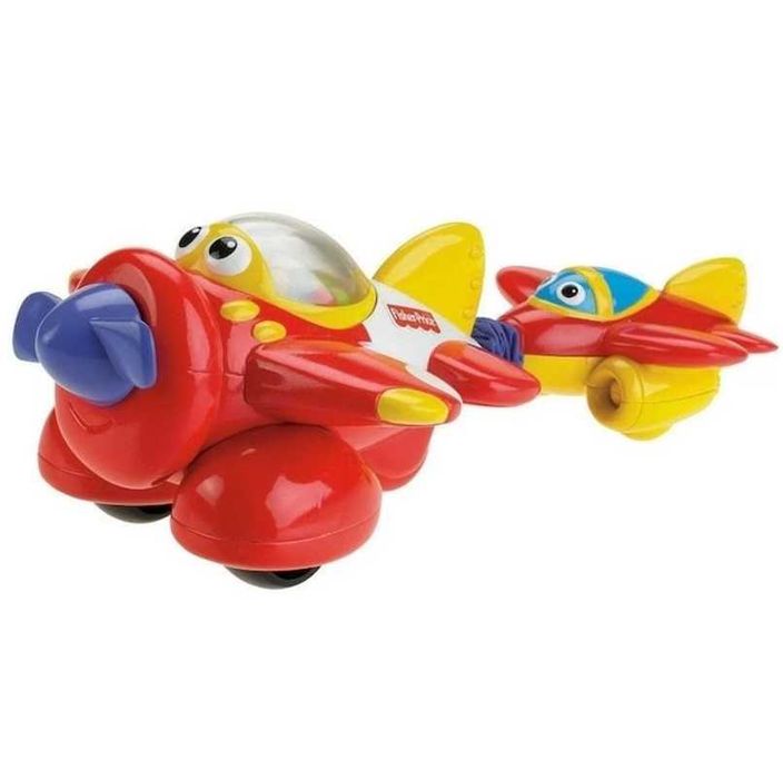 Avion de jucărie, Fisher Price, Plastic, Rollin Tug & Rumble Airplane