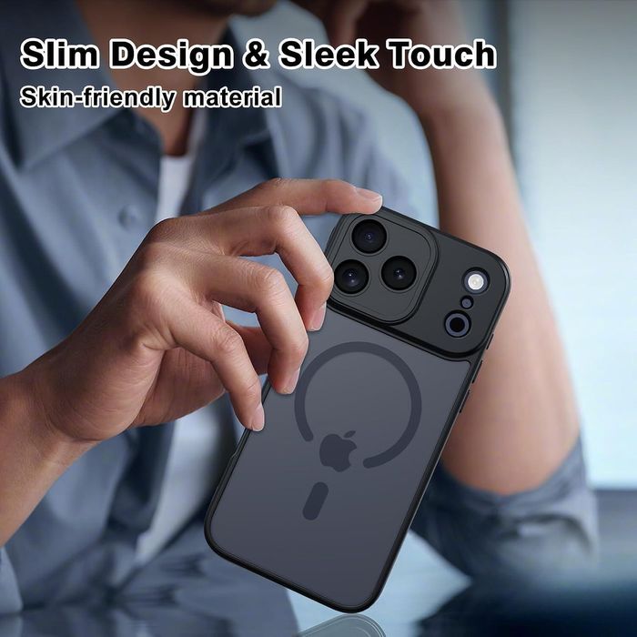 Матов magsafe кейс за apple iphone 17 pro със защита на камерите