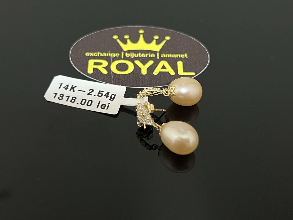 Bijuteria Royal CB : Cercei dama aur 14k 2,54 grame