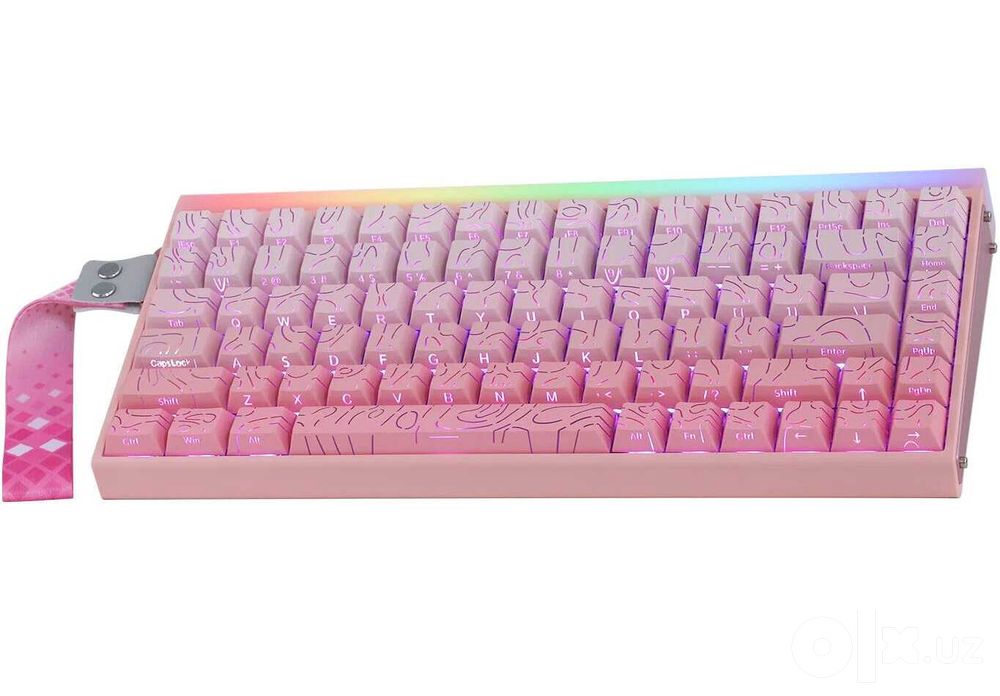 - Клавиатура AULA Hero 84 HE White-Pink Hall Effect 8000Hz