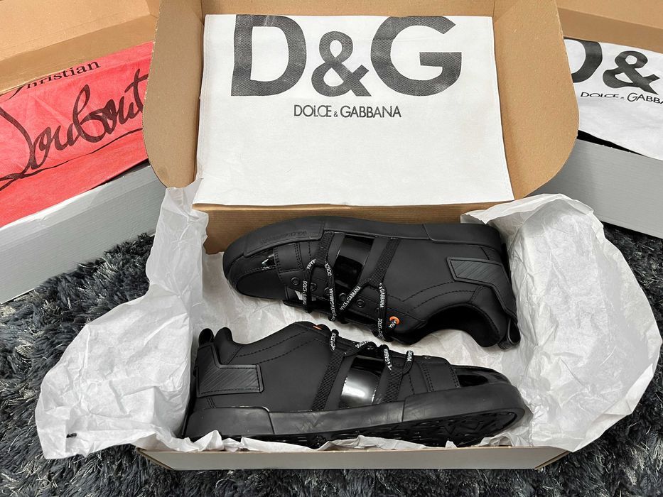 >- Calitate Premium -< Sneakers low top - adidași - pantofi casual-elegant bărbați Dolce & Gabbana Portofino trend vara 2026