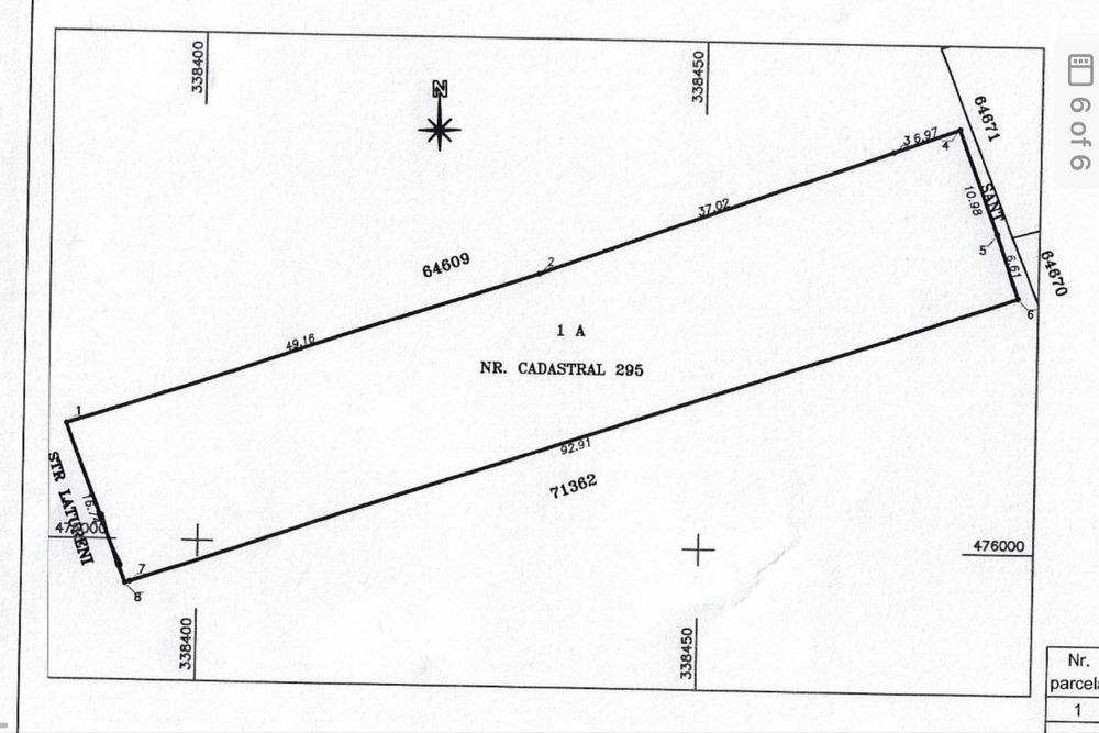 Teren Intravilan 1571 mp,Hunedoara str Latureni,