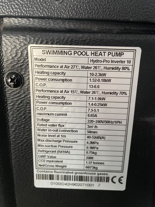 Pompa incalzire piscina - Defecta