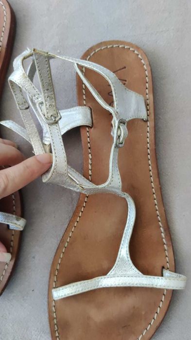 Sandale gri piele, 41