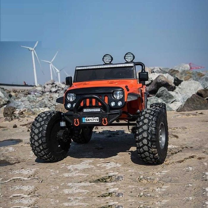 Акумулаторен Двуместен джип JEEP 4X4 12v14Ah батерия,MP4 плейър