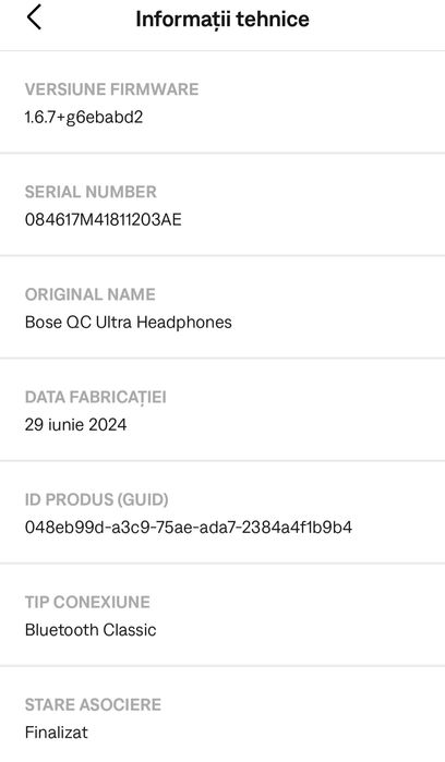 Bose Quietcomfort Ultra gen1 căști wireless over-ear