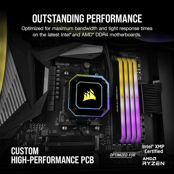 Memorie RAM CORSAIR VENGEANCE RGB 64GB (2x32GB) DDR4 3200MHz Dual ...
