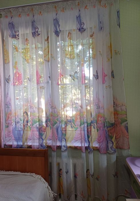 Штора белая Дисней