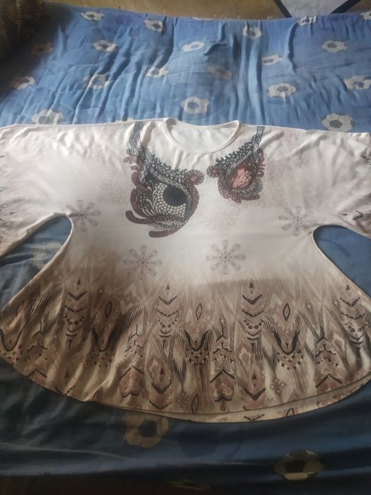 Блуза макси с интересни ръкави