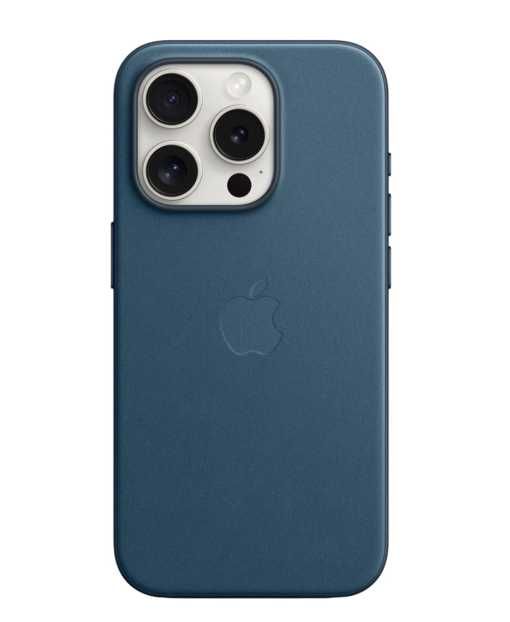 Husa iPhone 15 Pro Leather Pacific Blue