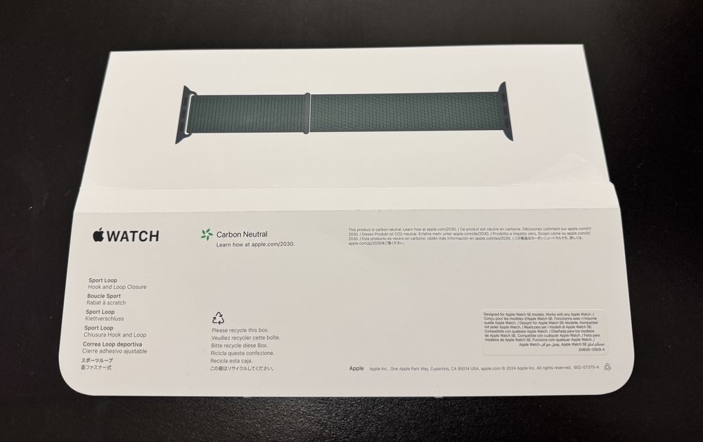 Curea originala Apple Watch 38/40/41/42MM, Ajustabila, Verde Evergreen