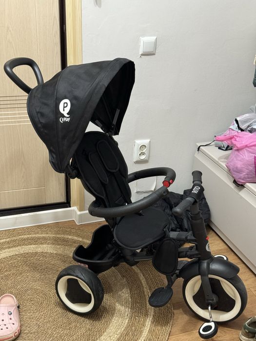 Трёхколёсный велосипед QPLAY Rito Rubber S380-10 черный