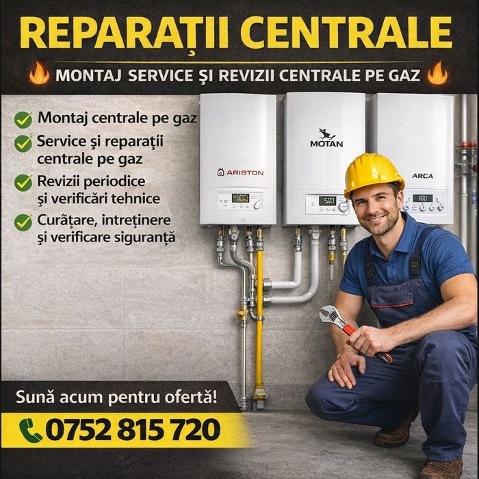 Reparati Curatare centrale pe gaz și montaj