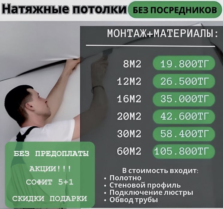 Натяжные Потолки 1300кв/м