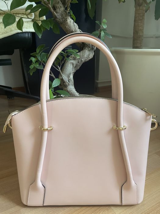Geanta piele roz pastel