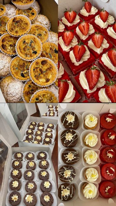 Пирожные капкейки бауырсаки