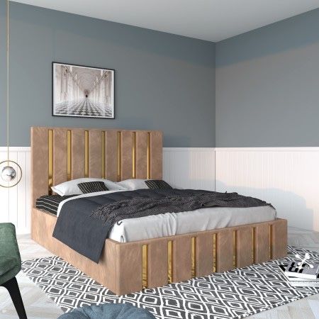 Pat Tapitat Cu Dungi Aurii