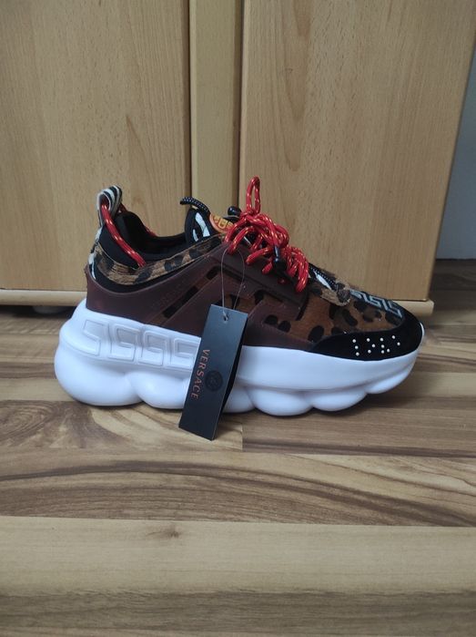 Versace chain reaction leopard print