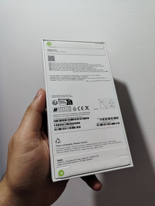 İPhone 17 Pro 512GB Blue Чисто Нов Неразпечатан