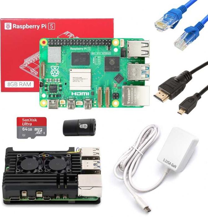 Микрокомпьютер Raspberry Pi 5 Starter Kit 8GB