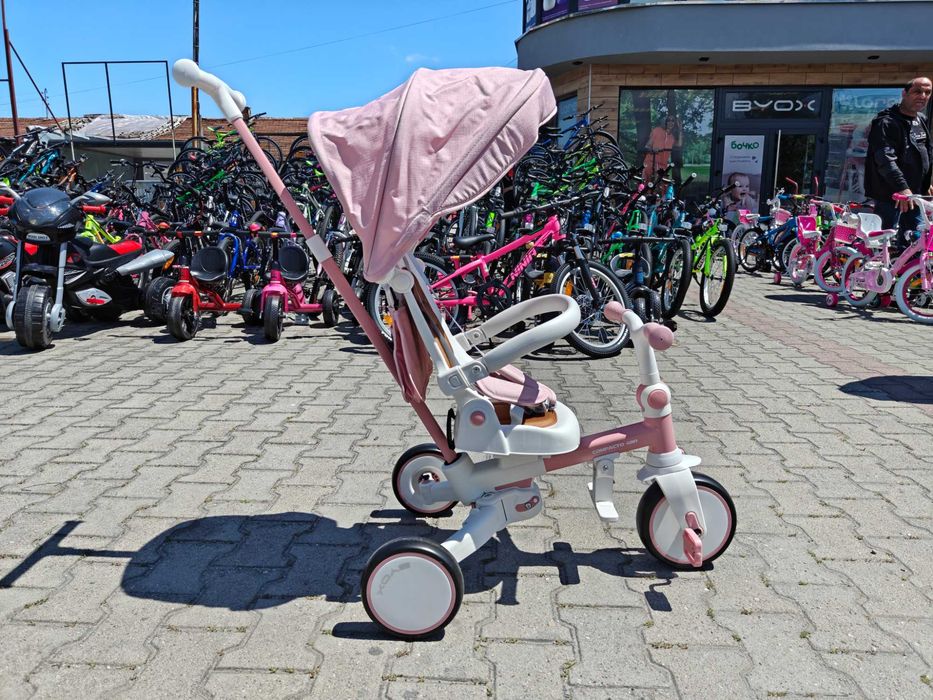 BYOX Детска триколка COMPACTO 4в1 розов