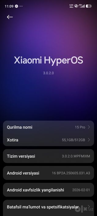 Redmi 15 pro 1 yil kafolati bilan